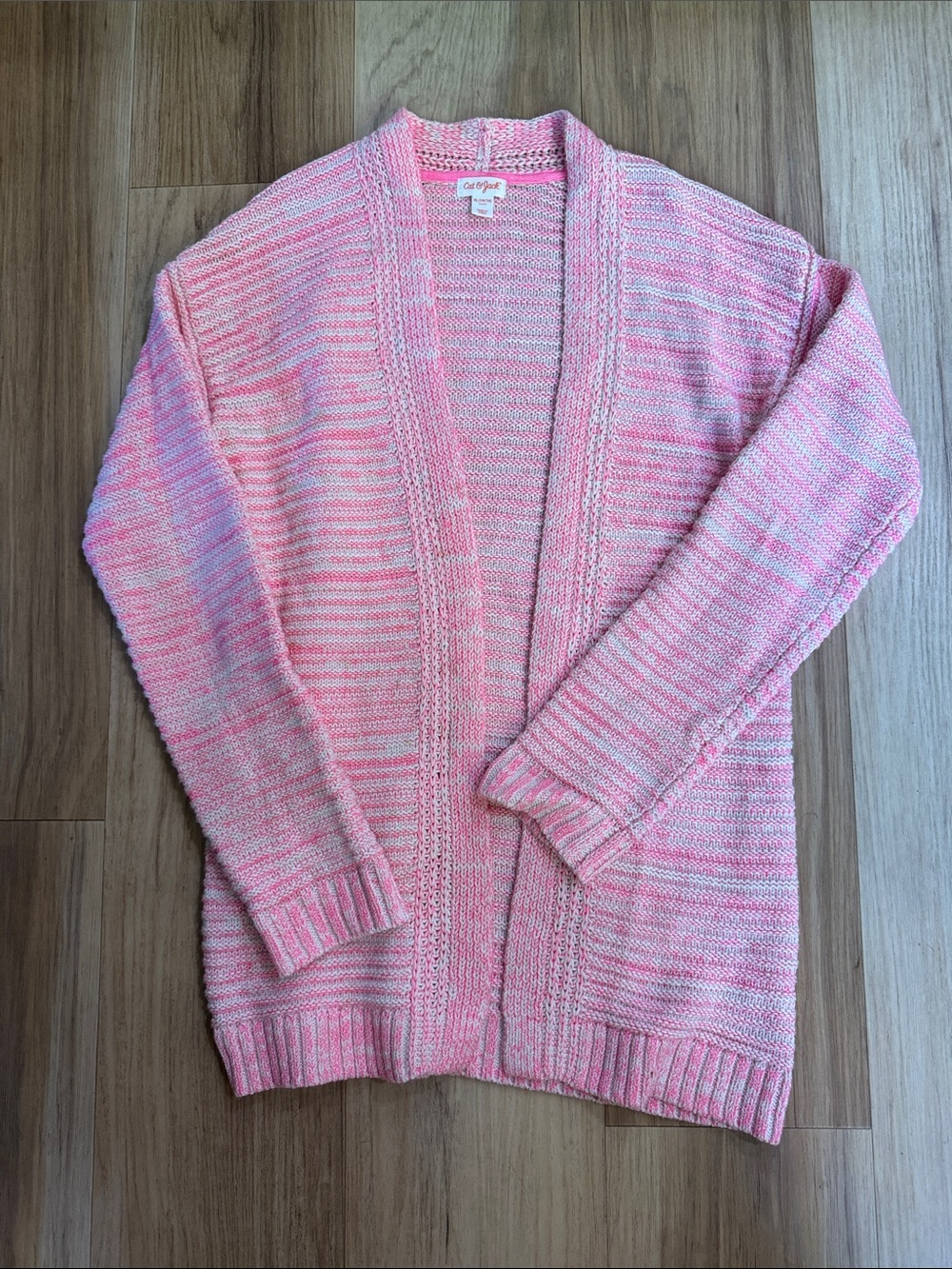 Cat & Jack Blended Pink Open-Front Knit Cardigan - XL 14/16 or Small Womens
